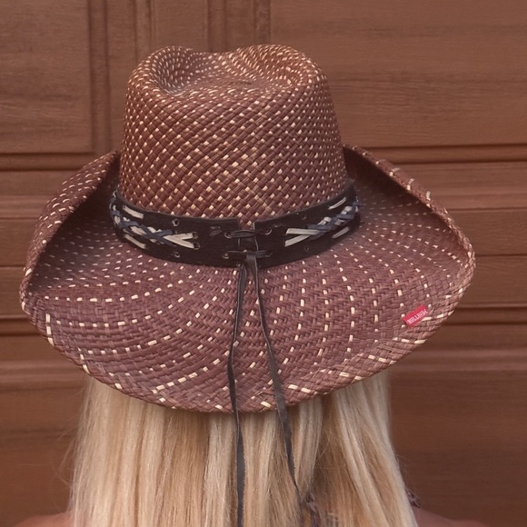 BULLHIDE COWGIRL HAT. Brown Woven Cowboy Hat with Silver Accent. #cowgirlhat - Picture 7 of 15